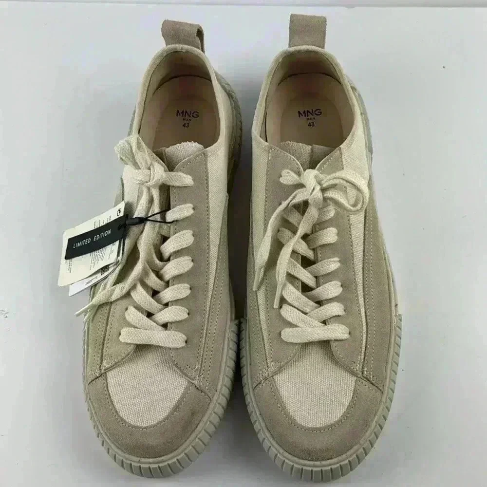 MNG LIMITED EDITION organic cotton Committed EU 43 NWT Beige and Creme colors - Picture 11 of 12